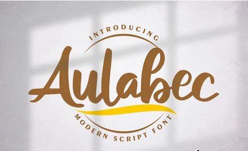 Aulabec Modern Script Font