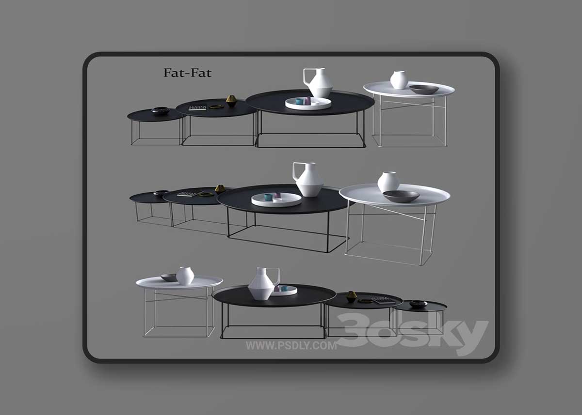 B & B Italia Maxalto Coffee Small Tables Fat-Fat