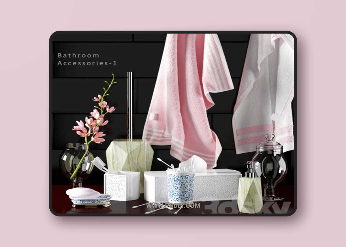 BATHROOM ACCESSORIES 1 3D Model