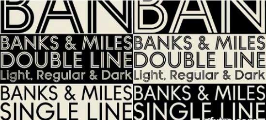 Banks & Miles Font Family - 9 Fonts