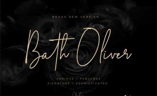 Bath Oliver Font Family - 2 Fonts