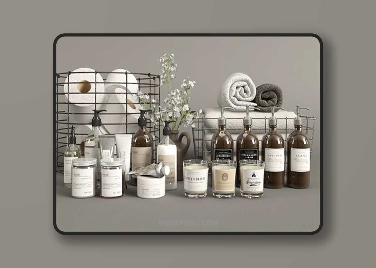 Bathroom decor 2 3D Model