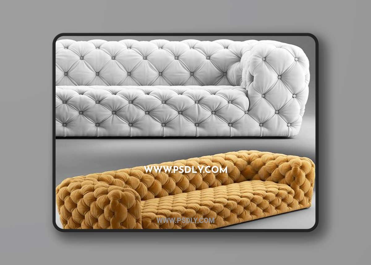 Baxter Chester Moon Sofa 3D Models