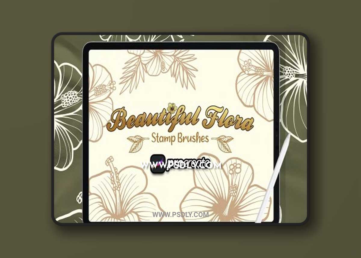 Beautiful Floral Stamp Brush