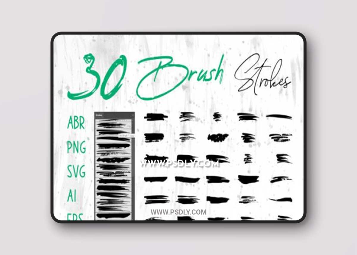 Black Grunge Brush, Photoshop Brush Set