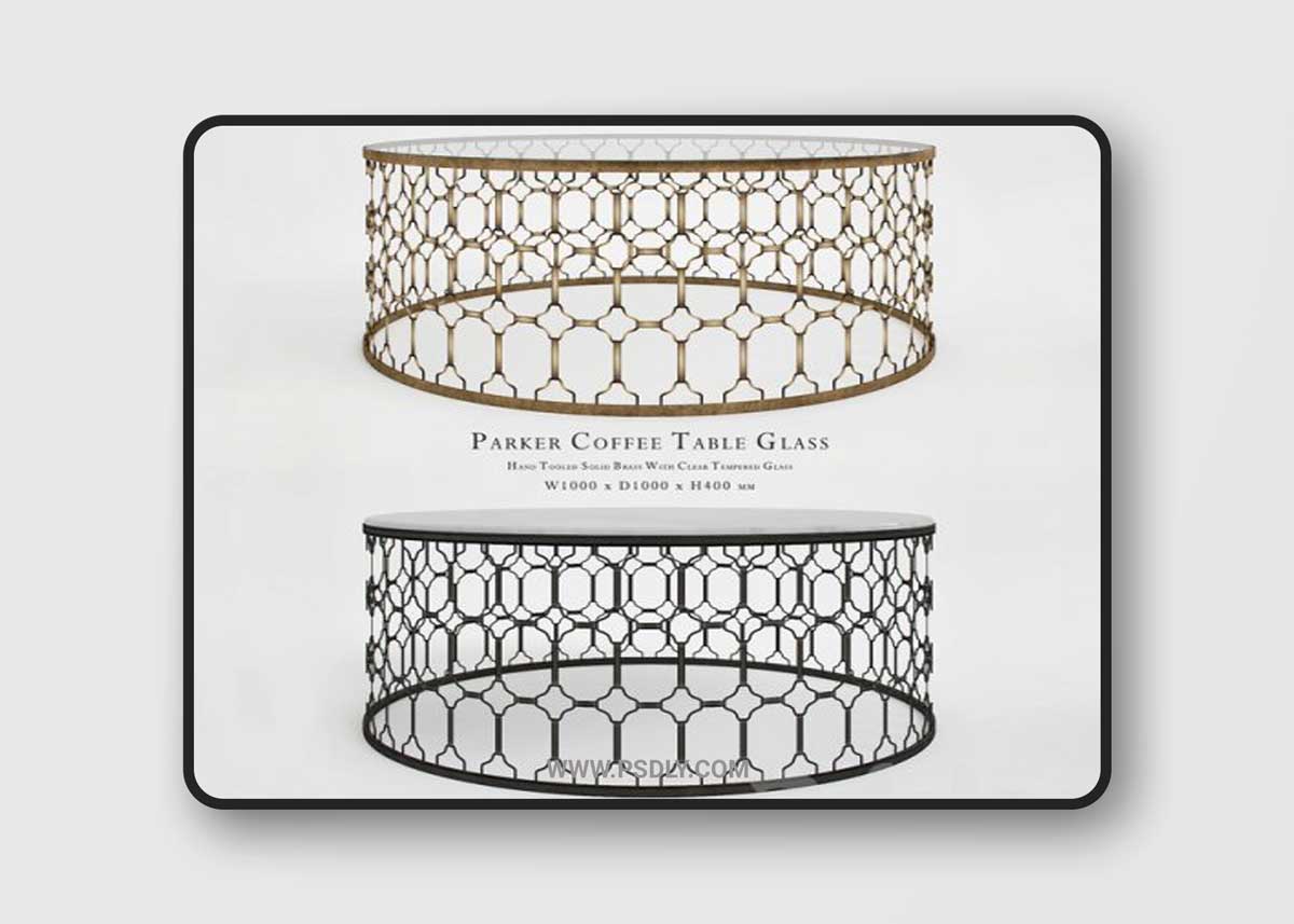 Box Living Parker Coffee Table Glass and Marble