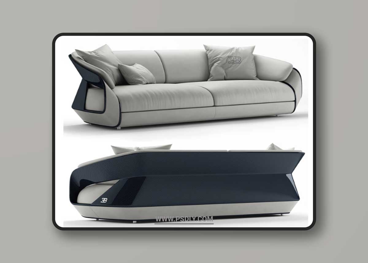 Bugatti Home Royal sofa 3D Model