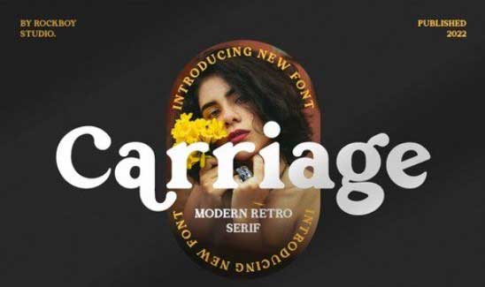 Carriage - Modern Retro Serif Font