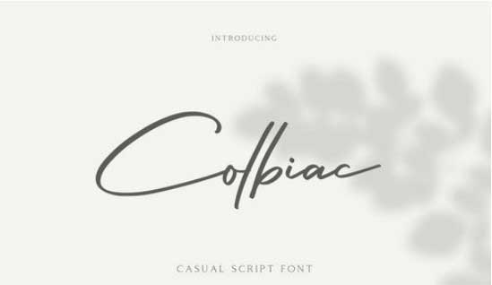 Colbiac - Casual Script Font