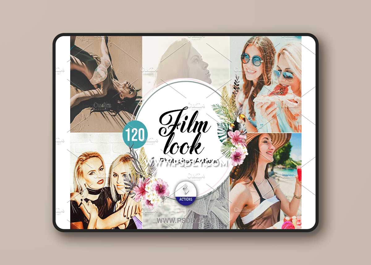 CreativeMarket - 120 Film Look Photoshop Actions 3937459
