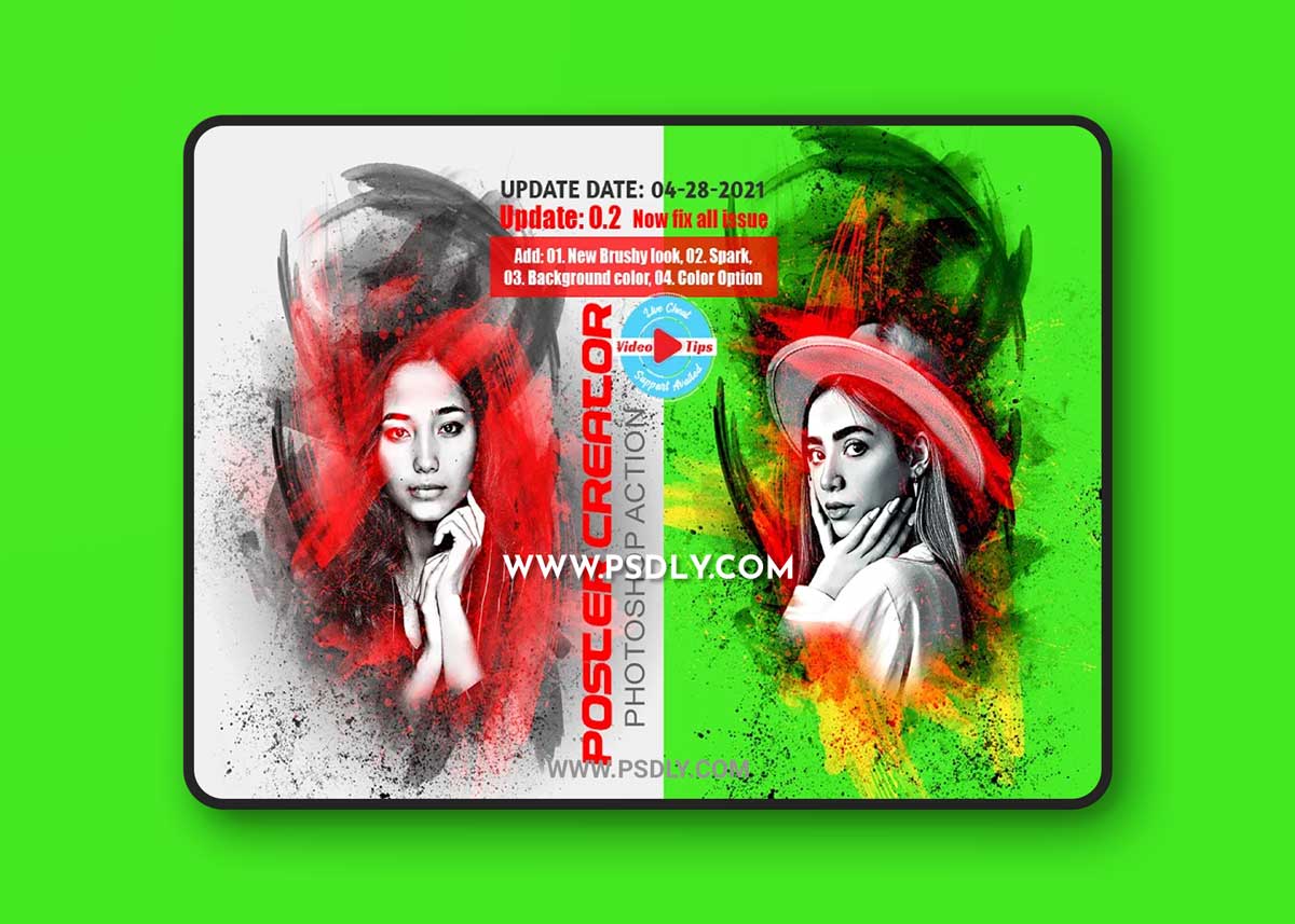 CreativeMarket - Poster Creator Photoshop Action 4393399