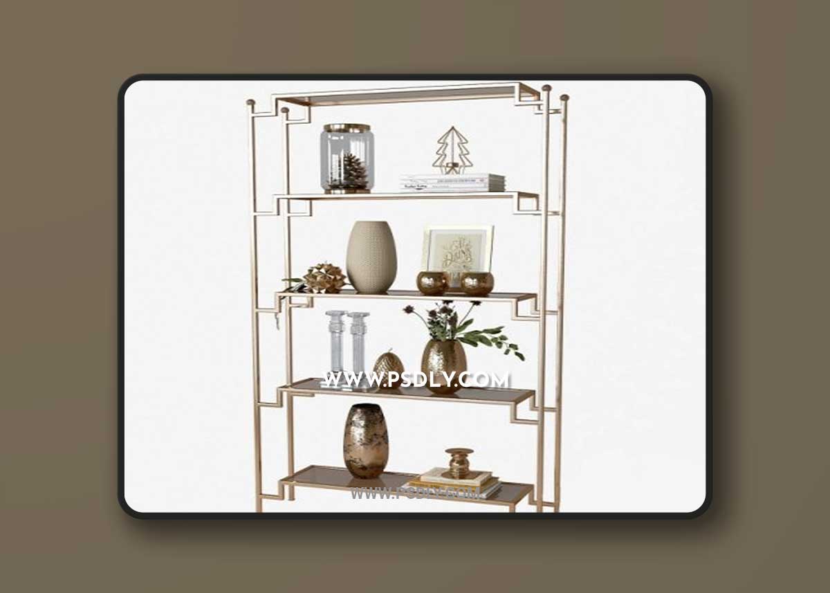 Decor shelf set 22 3D Models