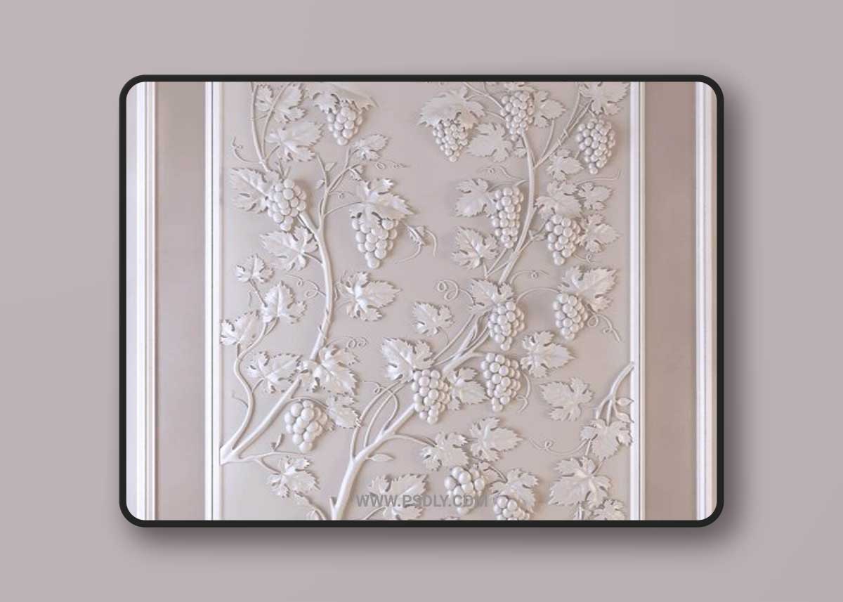 Decorative panel the grapes 3D Model