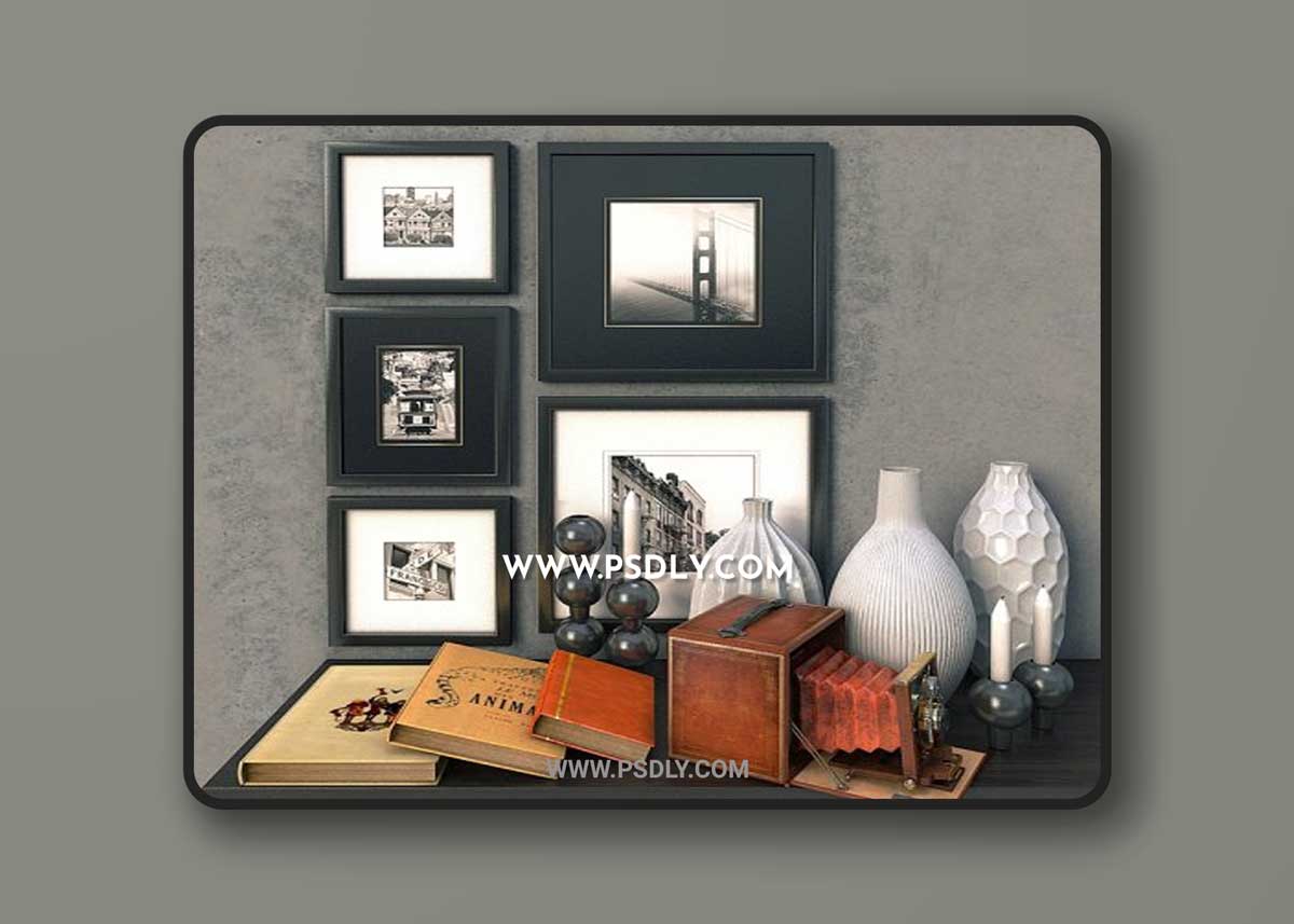 Decorative set with pictures