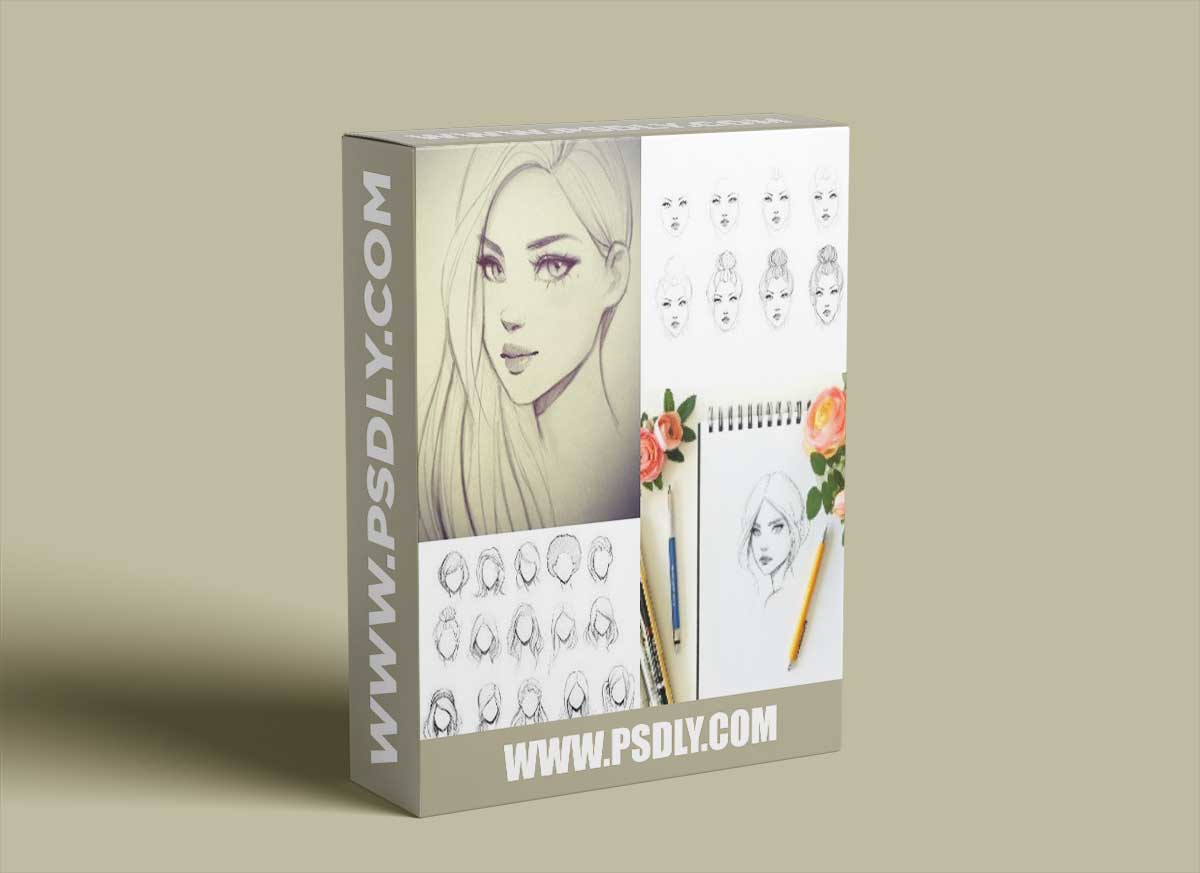 Design a Female Character: Sketching Portraits with Pencils