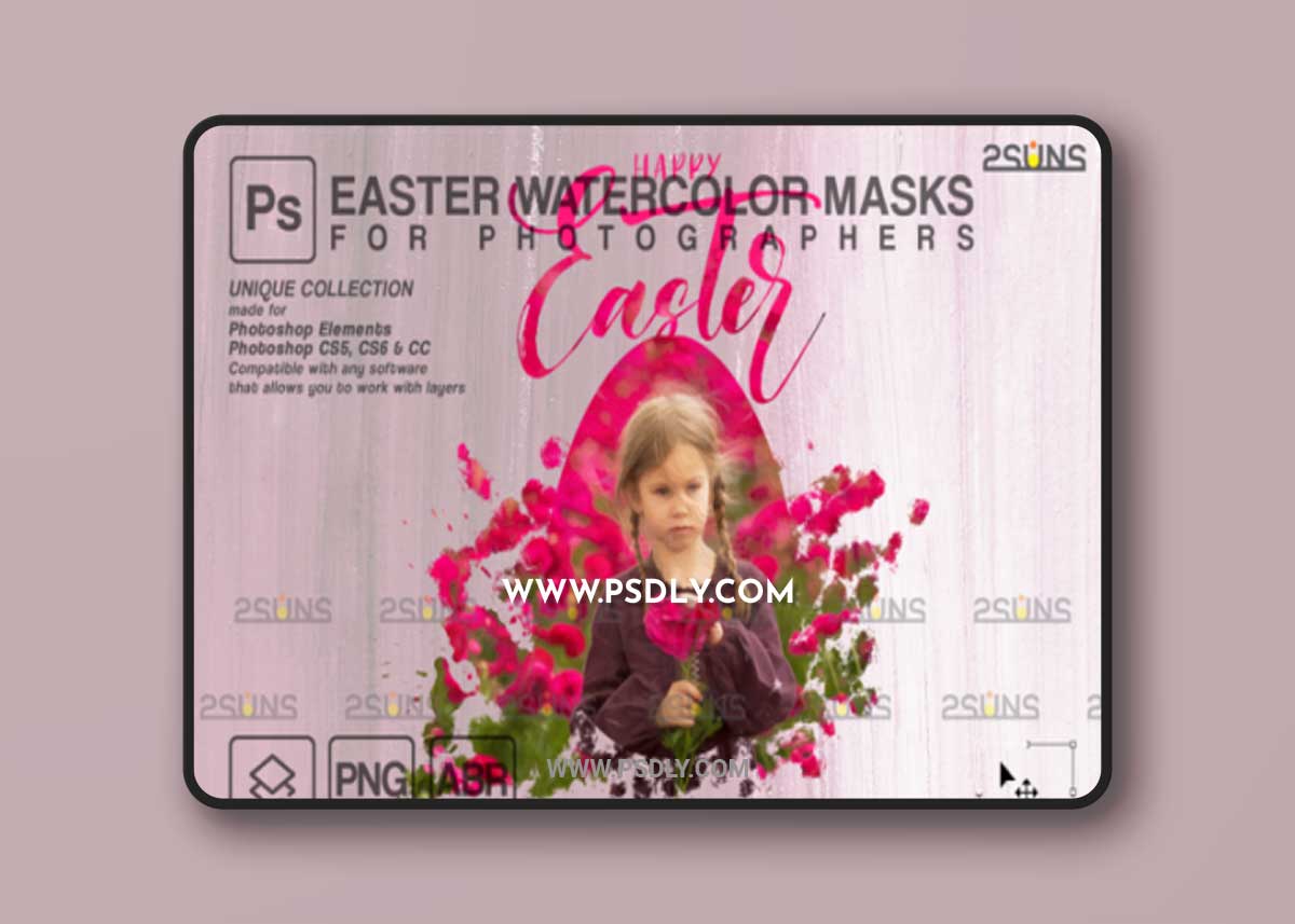 Easter Watercolor Overlay Photoshop