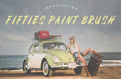 Fifties Paint Brush Font