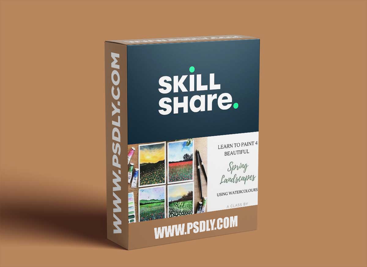 Floral Fields : Paint 4 Watercolor Landscapes Inspired by the Spring Season