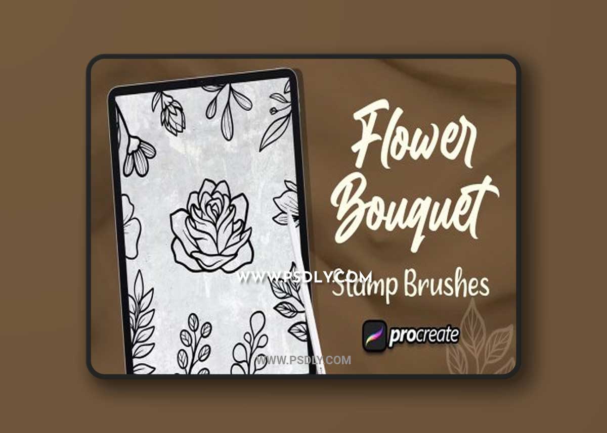 Flower Bouquet Brush Stamp