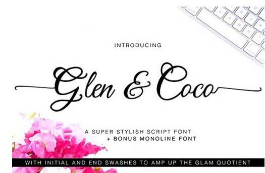 Glen Coco Font Bonus Font
