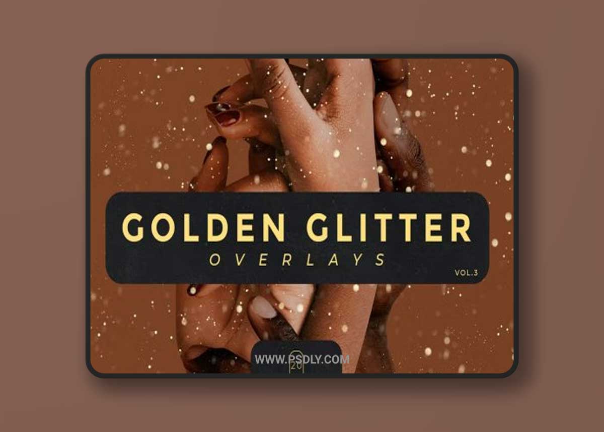 Golden Glitter Overlays Vol.3