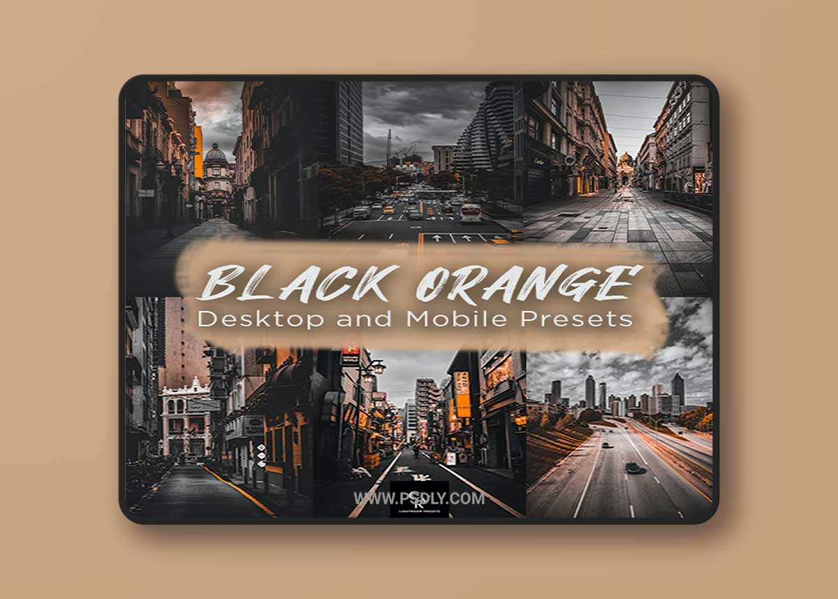 GraphicRiver - 10 Black Orange Lightroom Presets 33377782