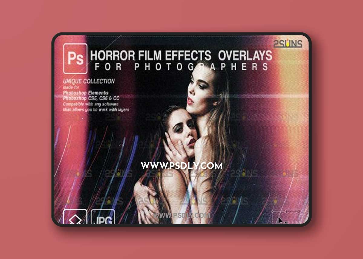 Horror effects, Film Grain Textures, Scratch Photo Overlays V2