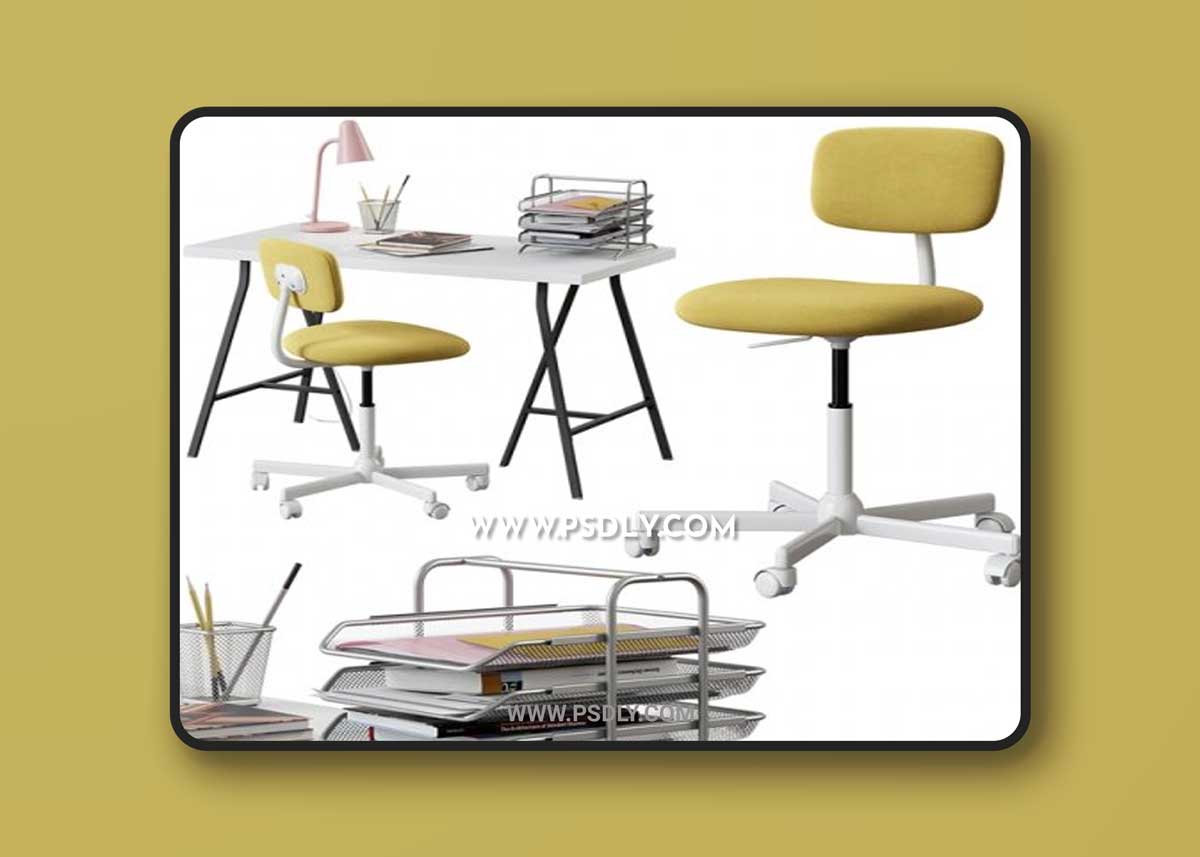 Ikea Linnmon- Lerberg table + Bleckberget chair