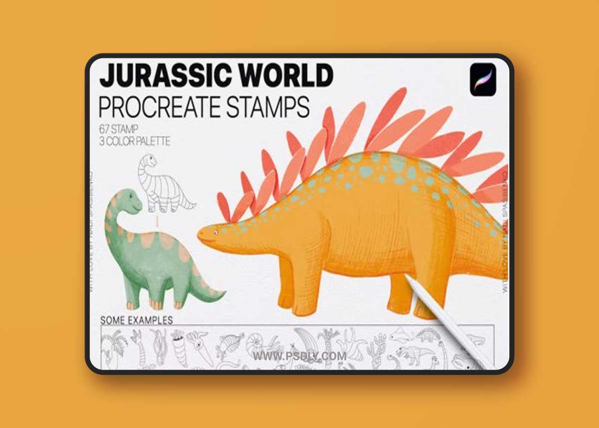 Jurassic World Procreate Stamp