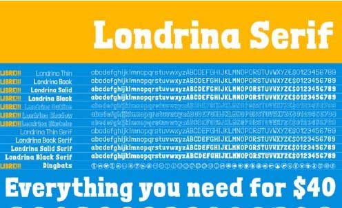 Londrina Serif Font Family - 5 Fonts
