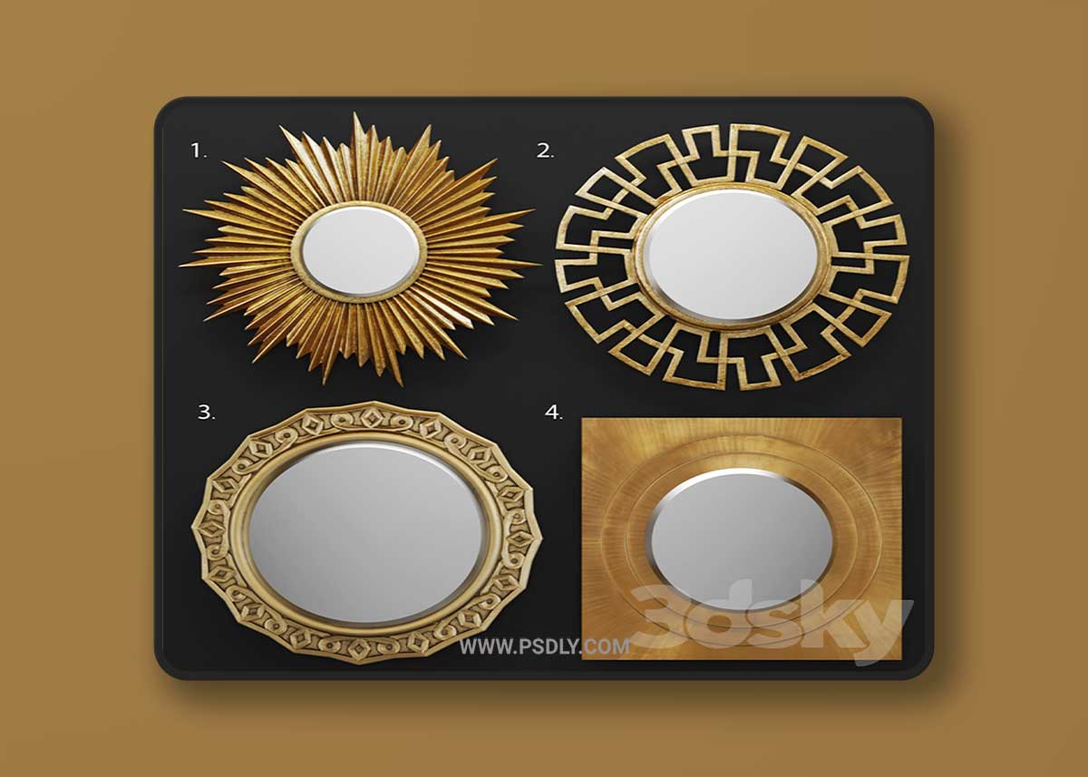 Mirror set by Bassett and House of Hampton 3D Model