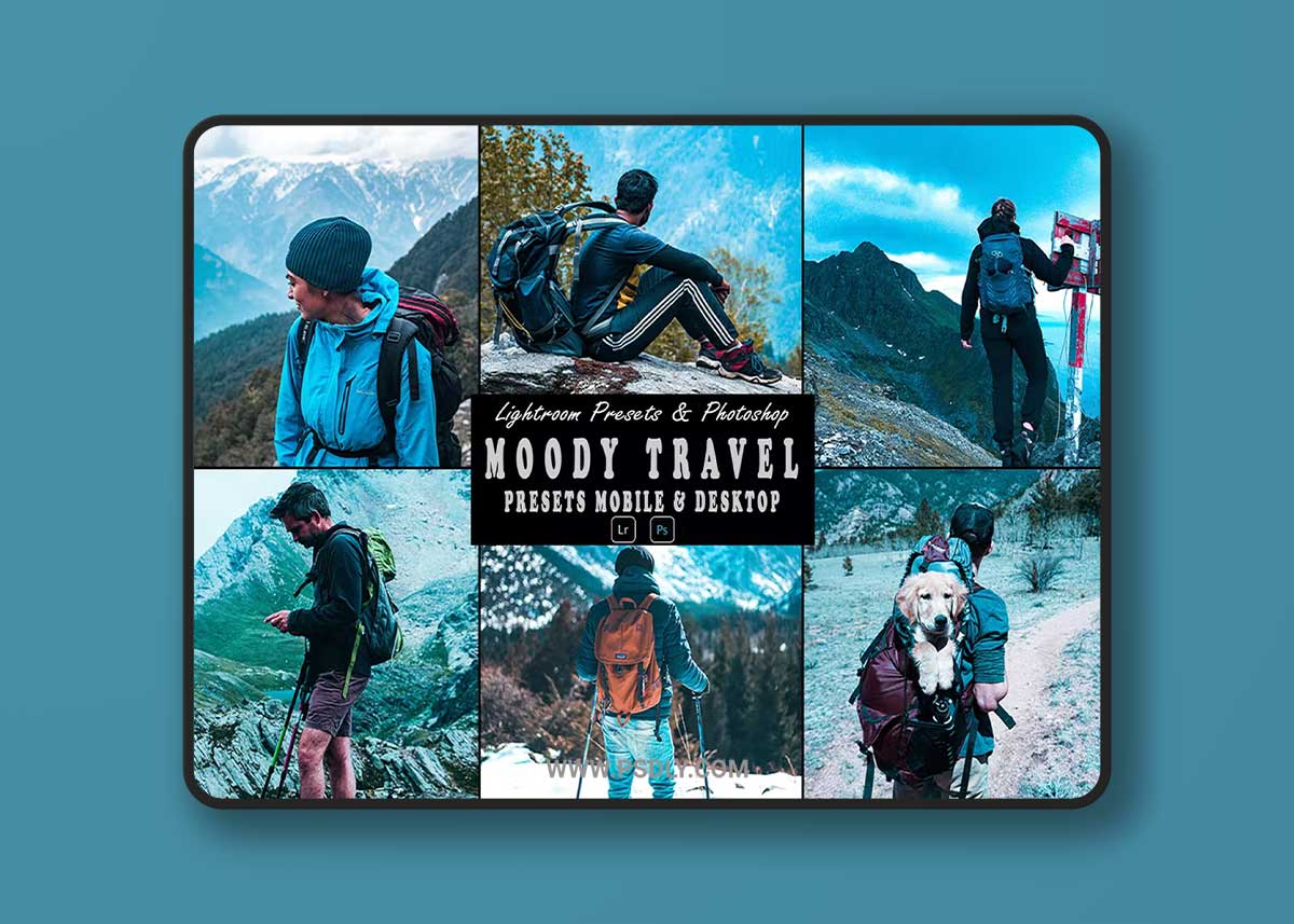 Moody Travel Action Photoshop & Lightrom Presets 58YX29Q