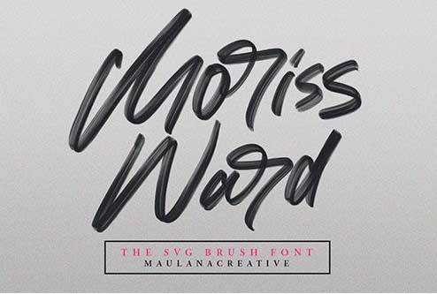 Moriss Ward SVG Brush Font