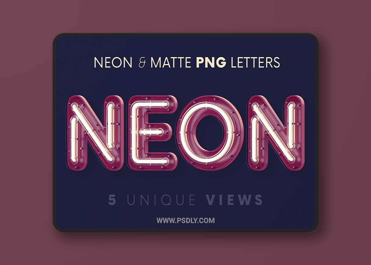 Neon & Matte - 3D Lettering