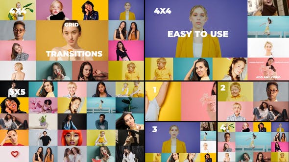 Videohive Grid Transition for After Effects 36431028