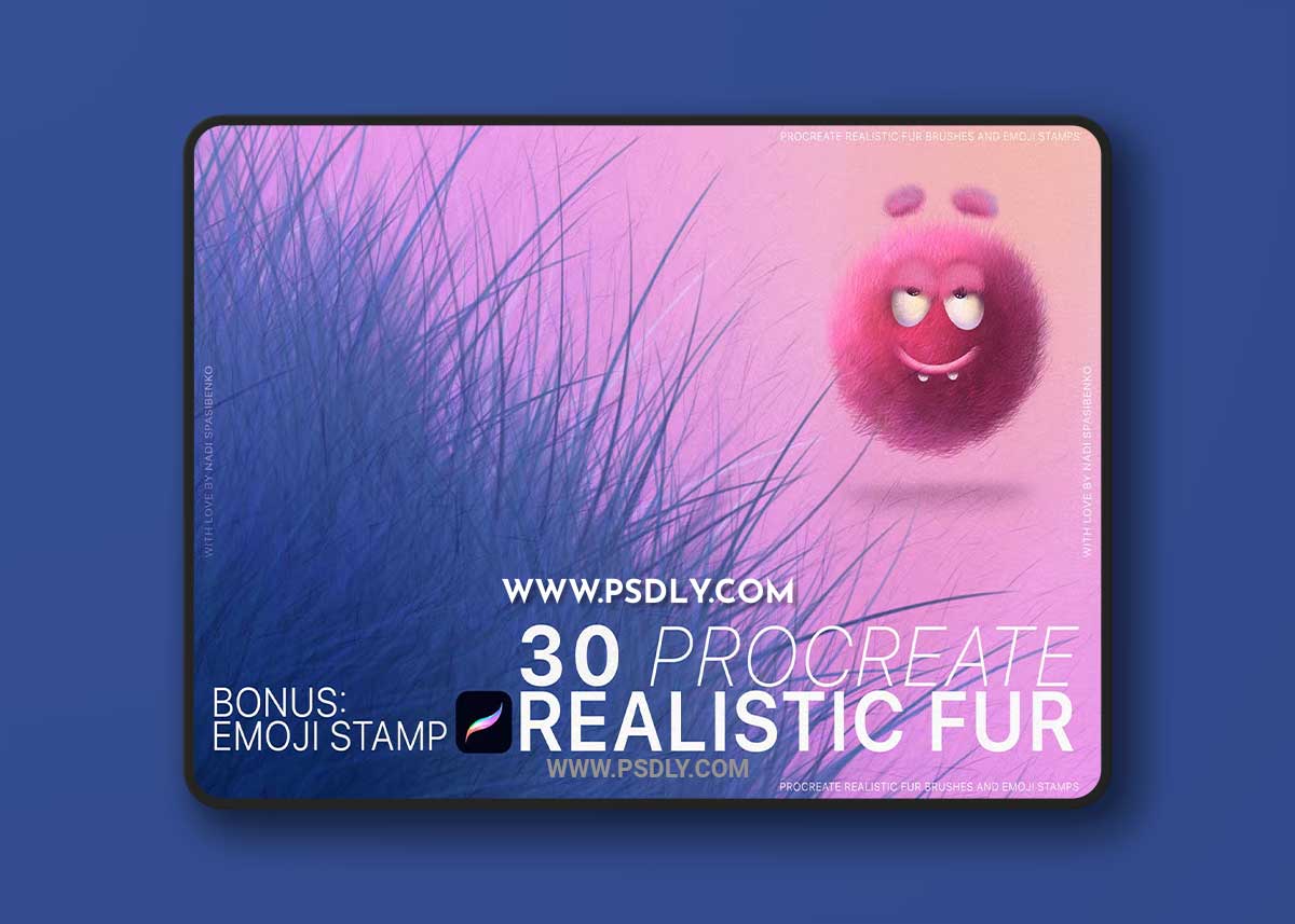 Procreate Realistic Fur & Emoji FVCRSF2