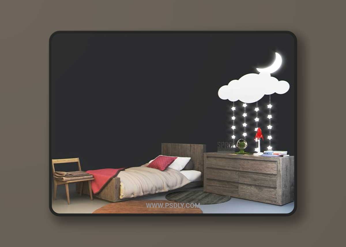 RH Thayer platform bed 3D Model