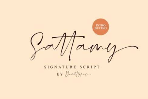 Sattamy Signature Font