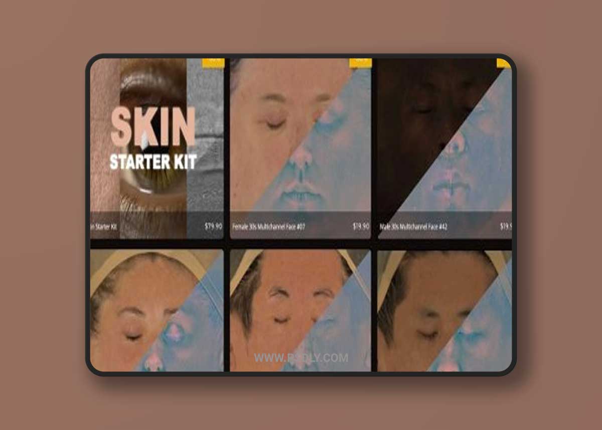 Texturing.xyz – Multi-channel Faces 3D Model