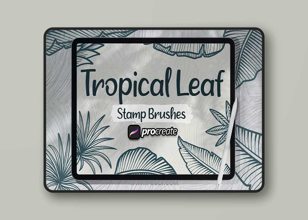 Tropical Leaf Stamp Brush