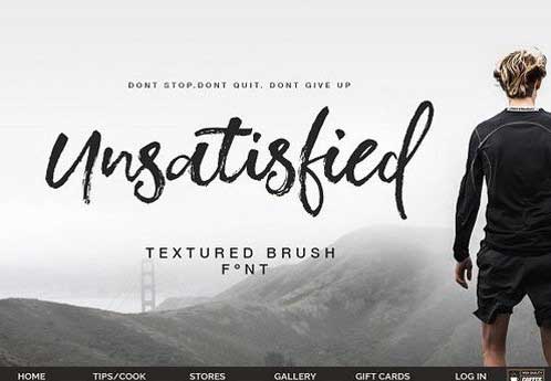 Unsatisfied Brush Font