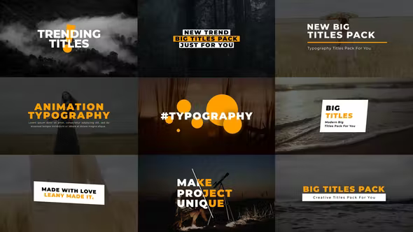 Videohive Typography Titles 2.0 | AE 36821016