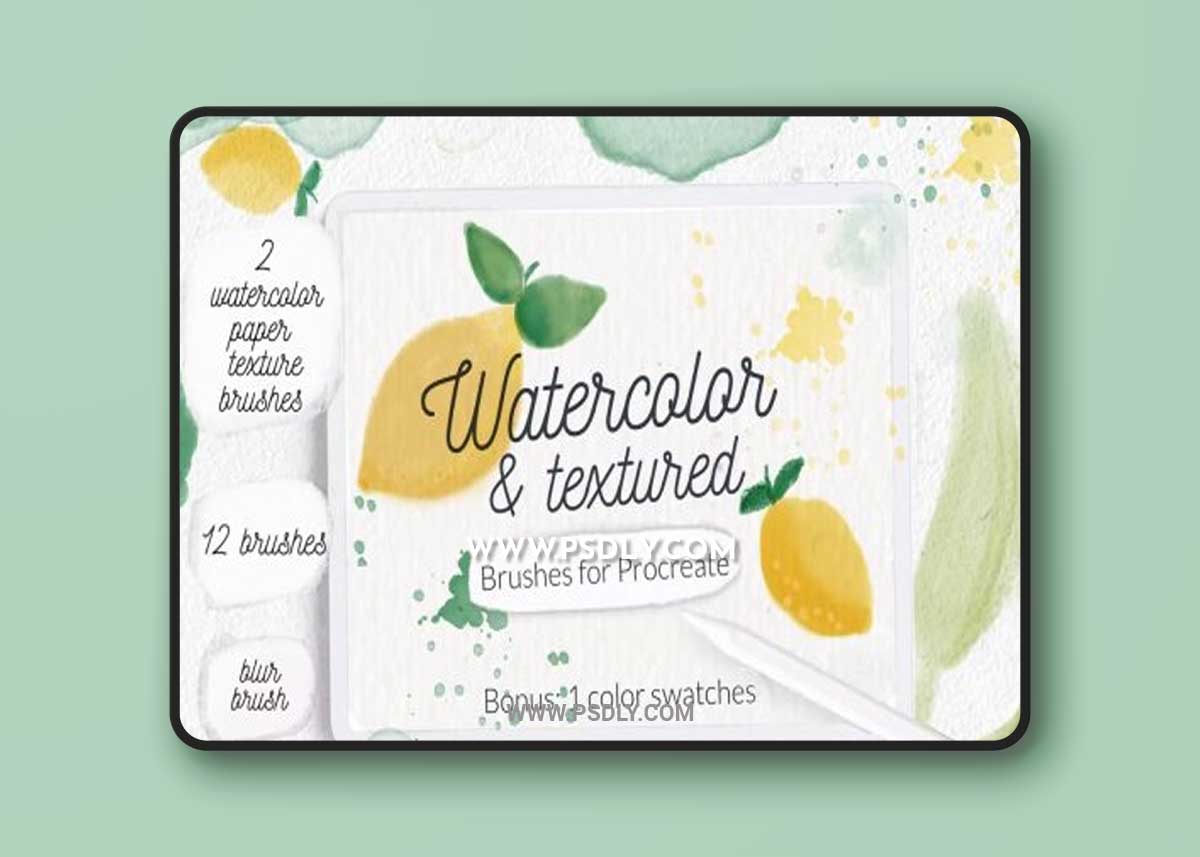 Watercolor texture aquarelle brushes