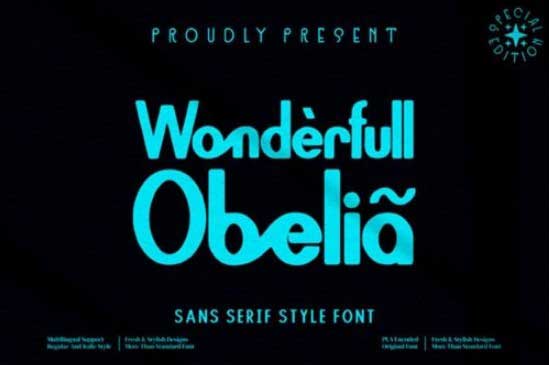 Wonderfull Obelia Font