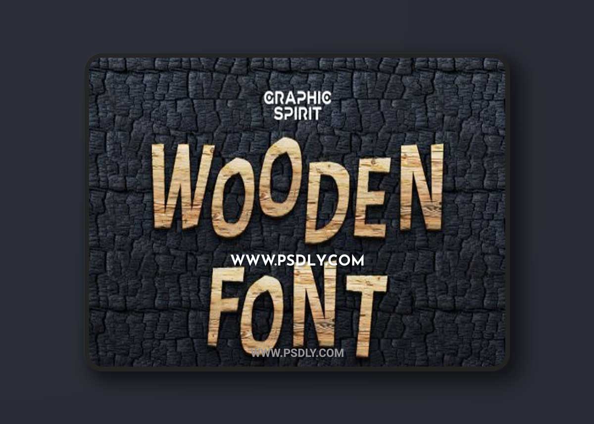 Wooden PNG Font