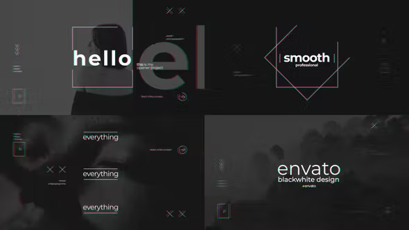 Videohive Black White Intro Design 36684335