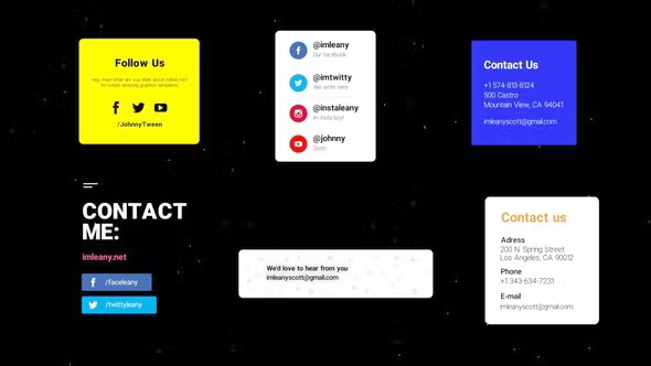 Videohive Social Media Contacts 36643845