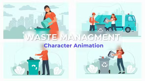 Videohive Waste Management Explainer And Animation Scene Pack 36858094