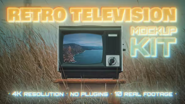 Videohive Retro TV Mockup Kit 36760922