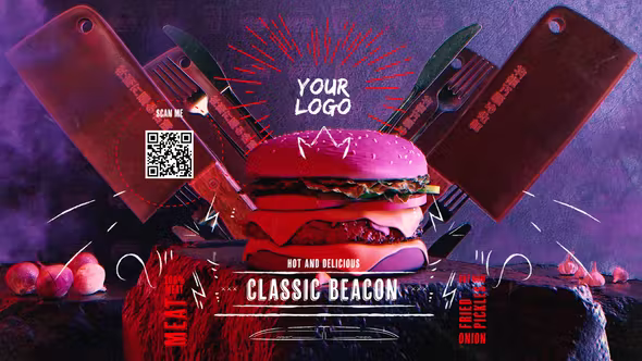 Videohive Fast Food Logo Reveal 36724285